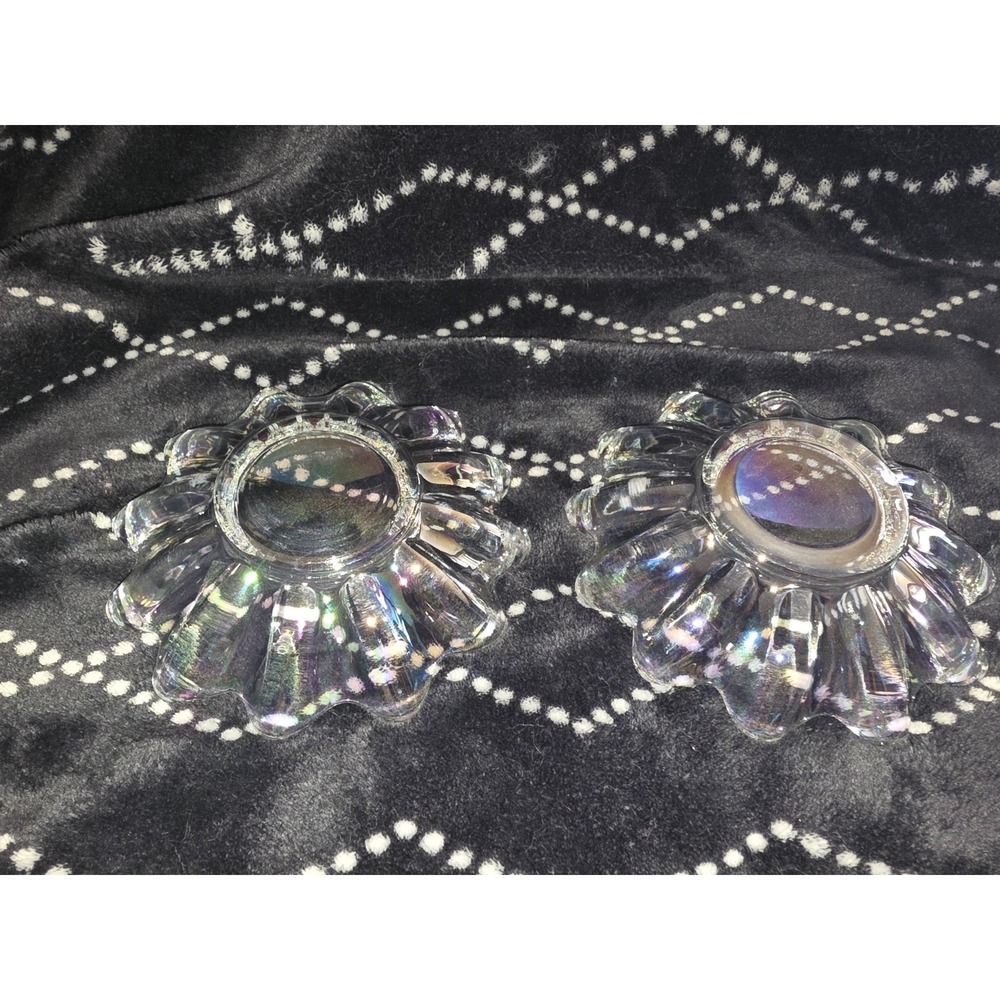 Vintage Federal Glass Company Iridescent Celestial 6" Bowls – Set of 2 - Picture 2 of 8